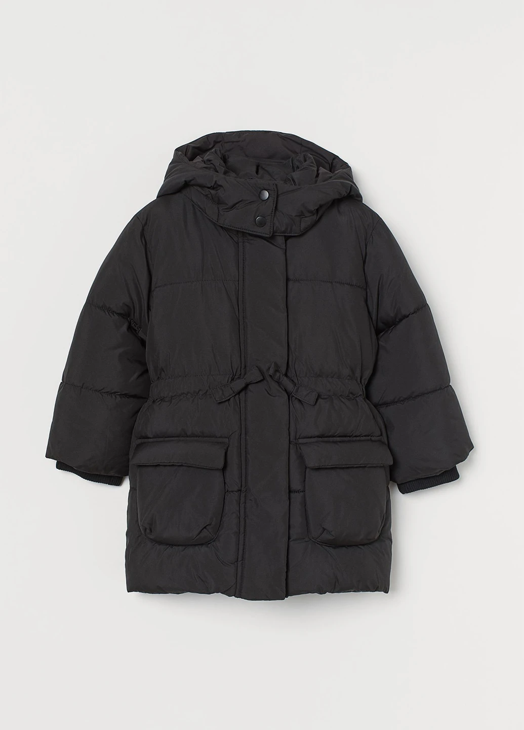 Черная зимняя куртка H&M