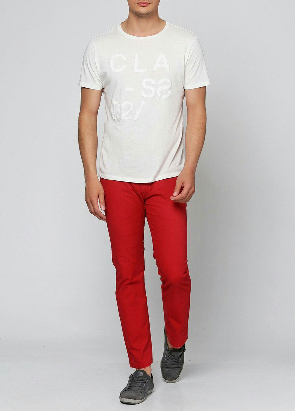 Красные демисезонные скинни джинсы Pierre Cardin