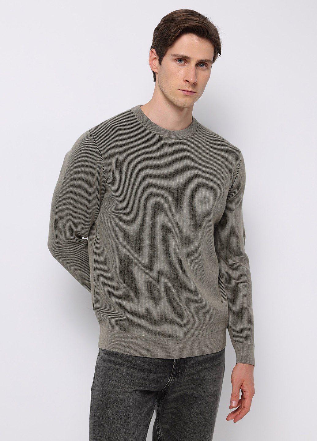 Оливковый (хаки) зимний джемпер джемпер Colin's