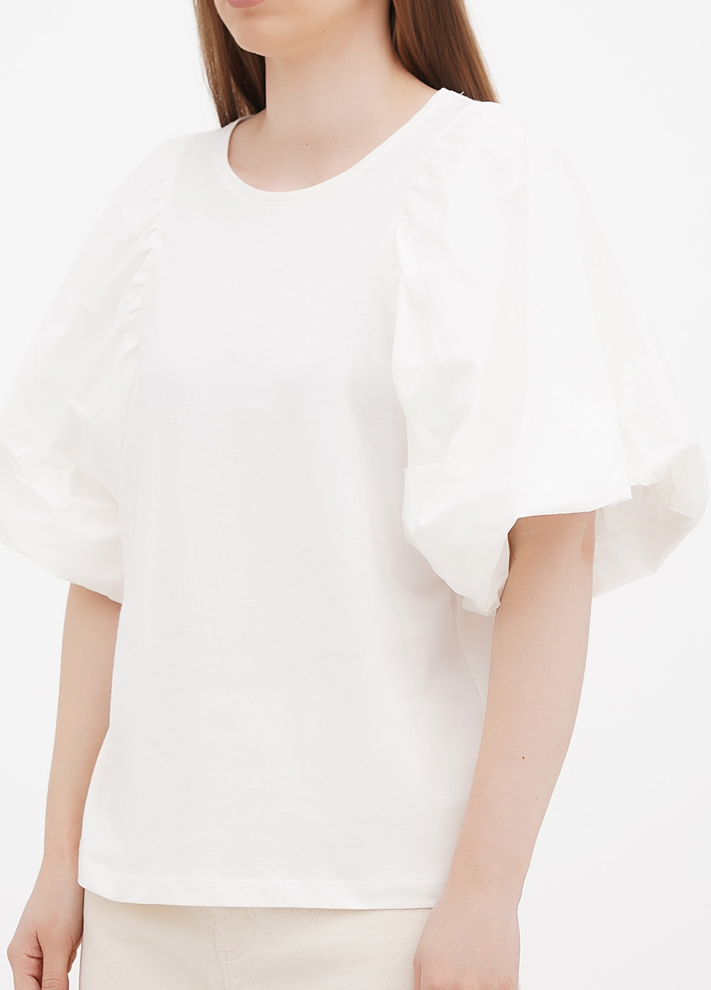 Белая летняя блуза Gia&Ci