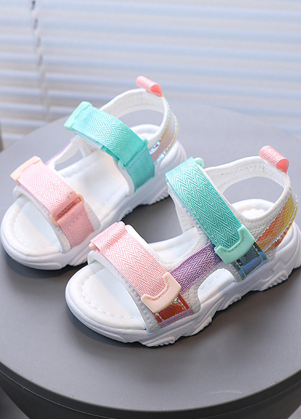 Цветные кэжуал сандалии SHEIN на липучке