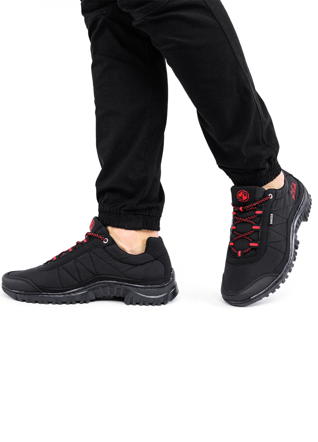 Черные демисезонные кроссовки adventure мужские демисезонные черные из текстиля 1363089155 Kindzer