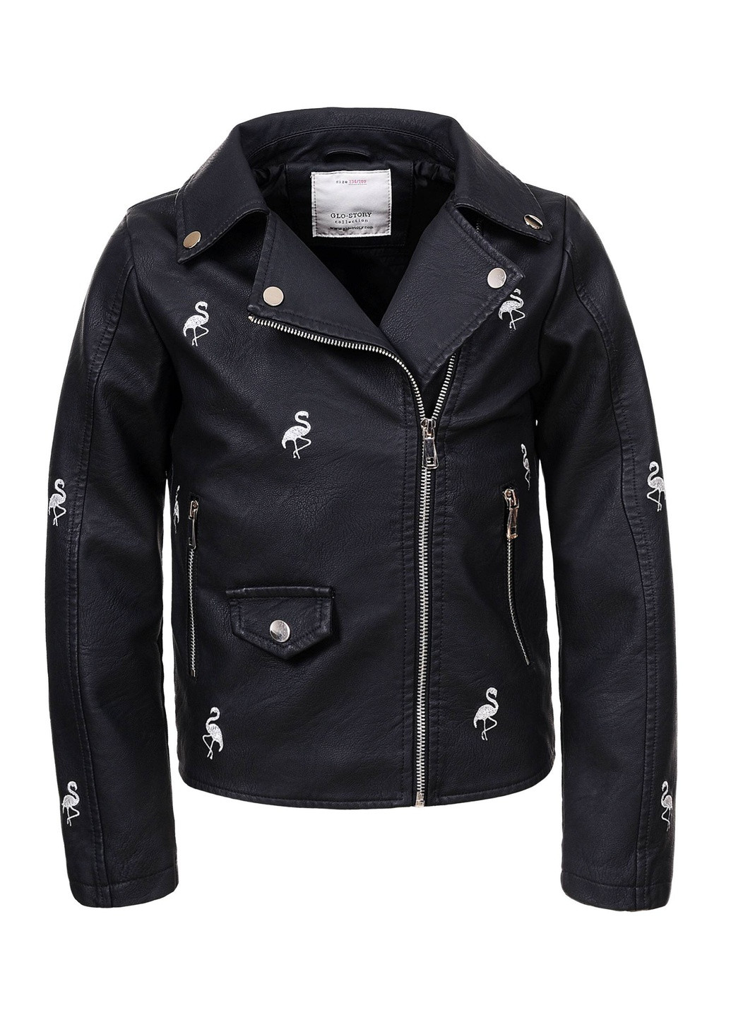 Черная демисезонная куртка для девочки 1125 158 черный (2000903877745) Glo-Story