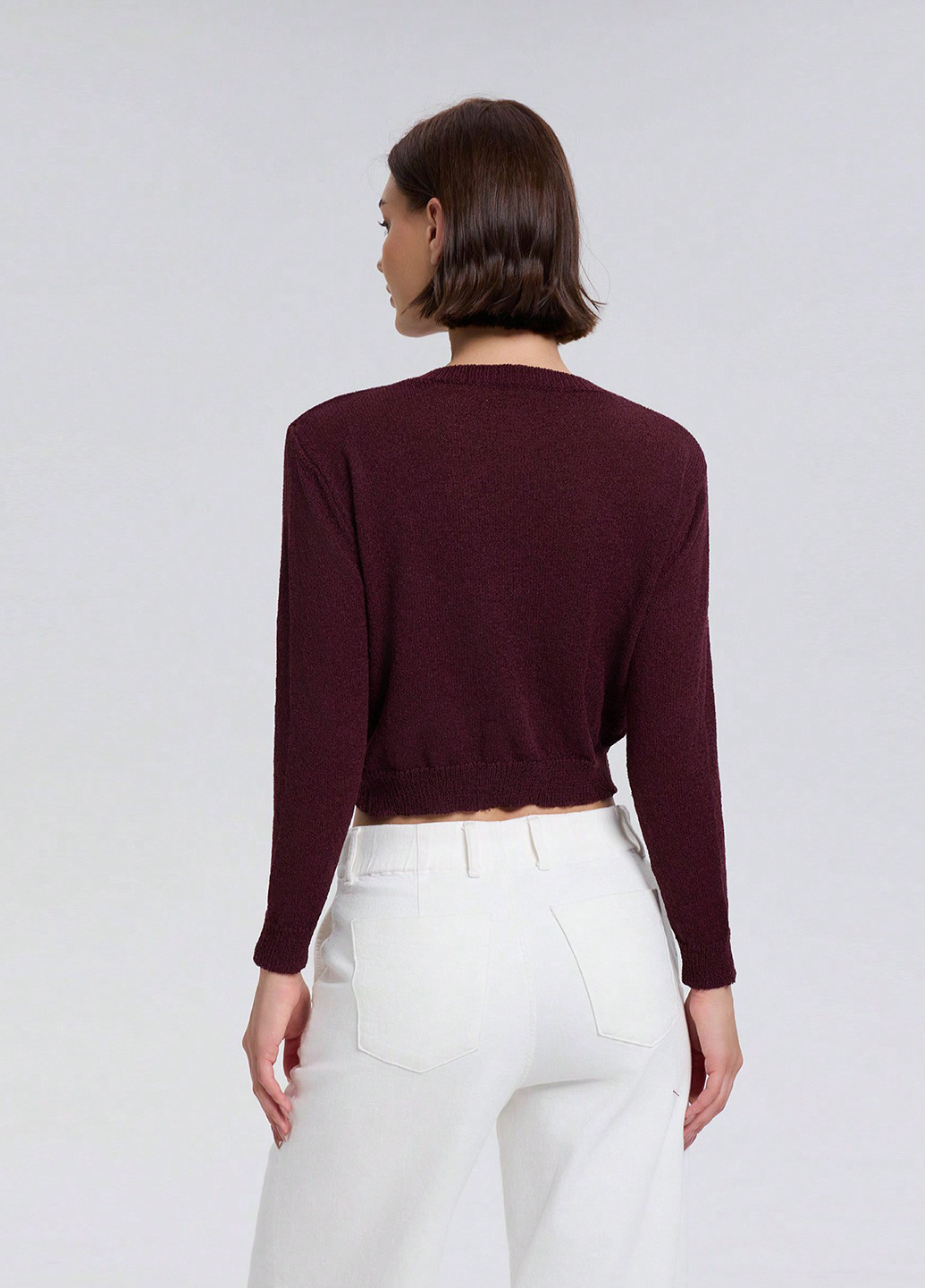 Темно-бордовый демисезонный кардиган SHEIN