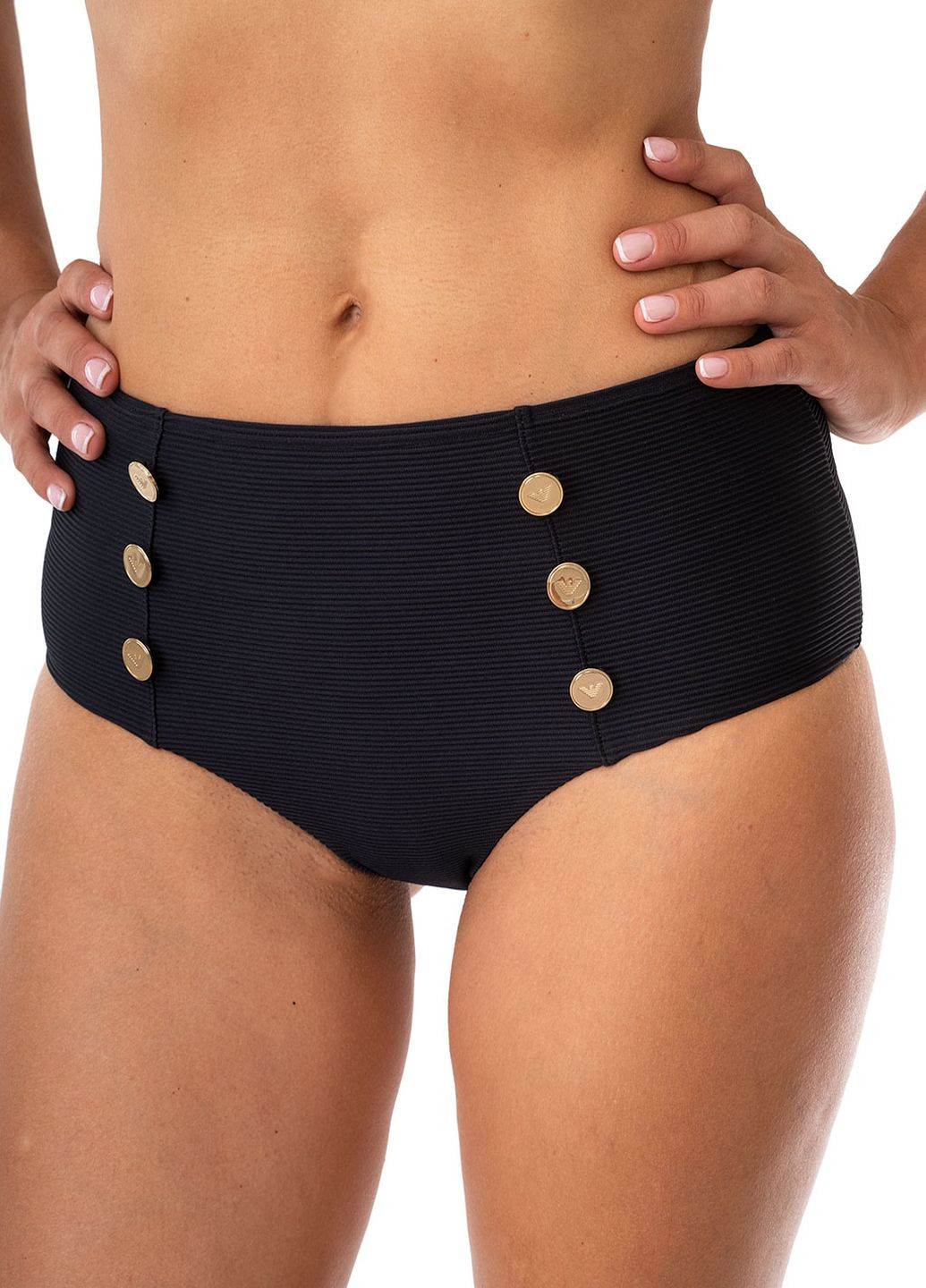 Черный летний купальник Emporio Armani