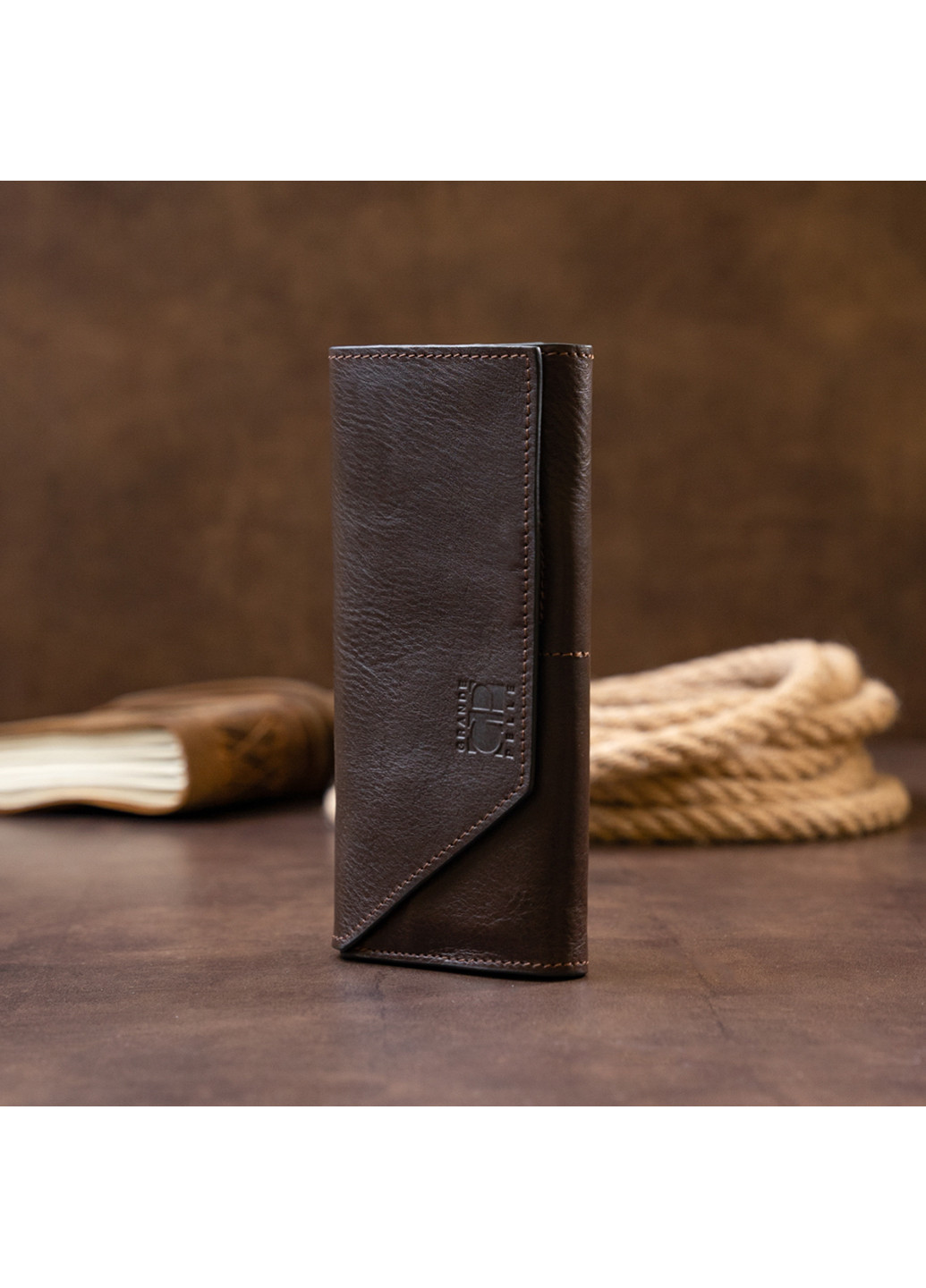 Мужской кожаный кошелек 20х10х2,5 см Grande Pelle (229459265)