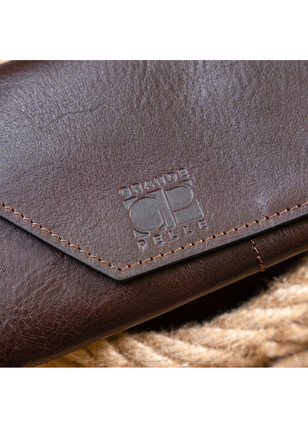 Мужской кожаный кошелек 20х10х2,5 см Grande Pelle (229459265)