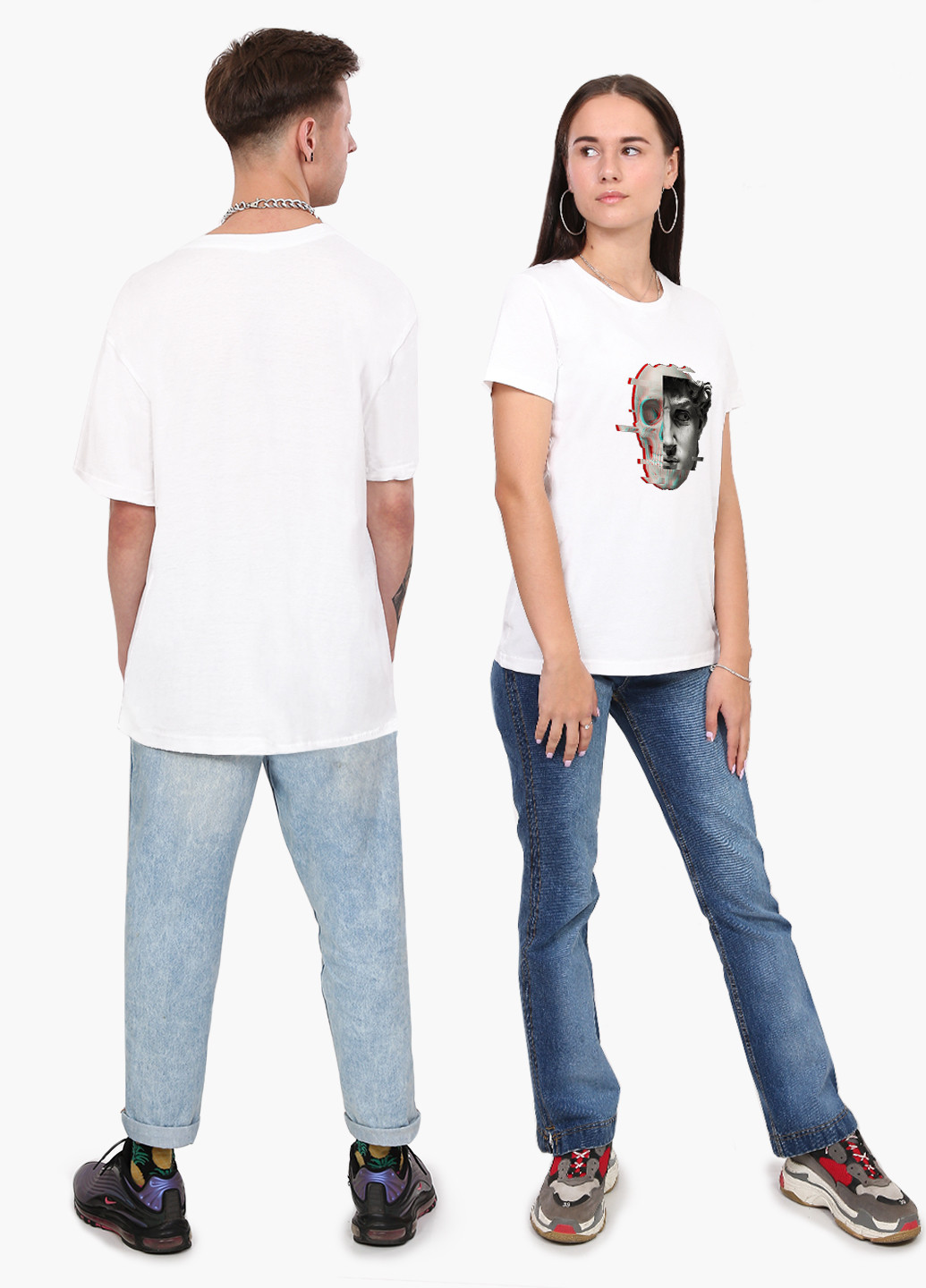 Белая футболка мужская давид ренессанс (david renaissance) белый (9223-1585) xxl MobiPrint