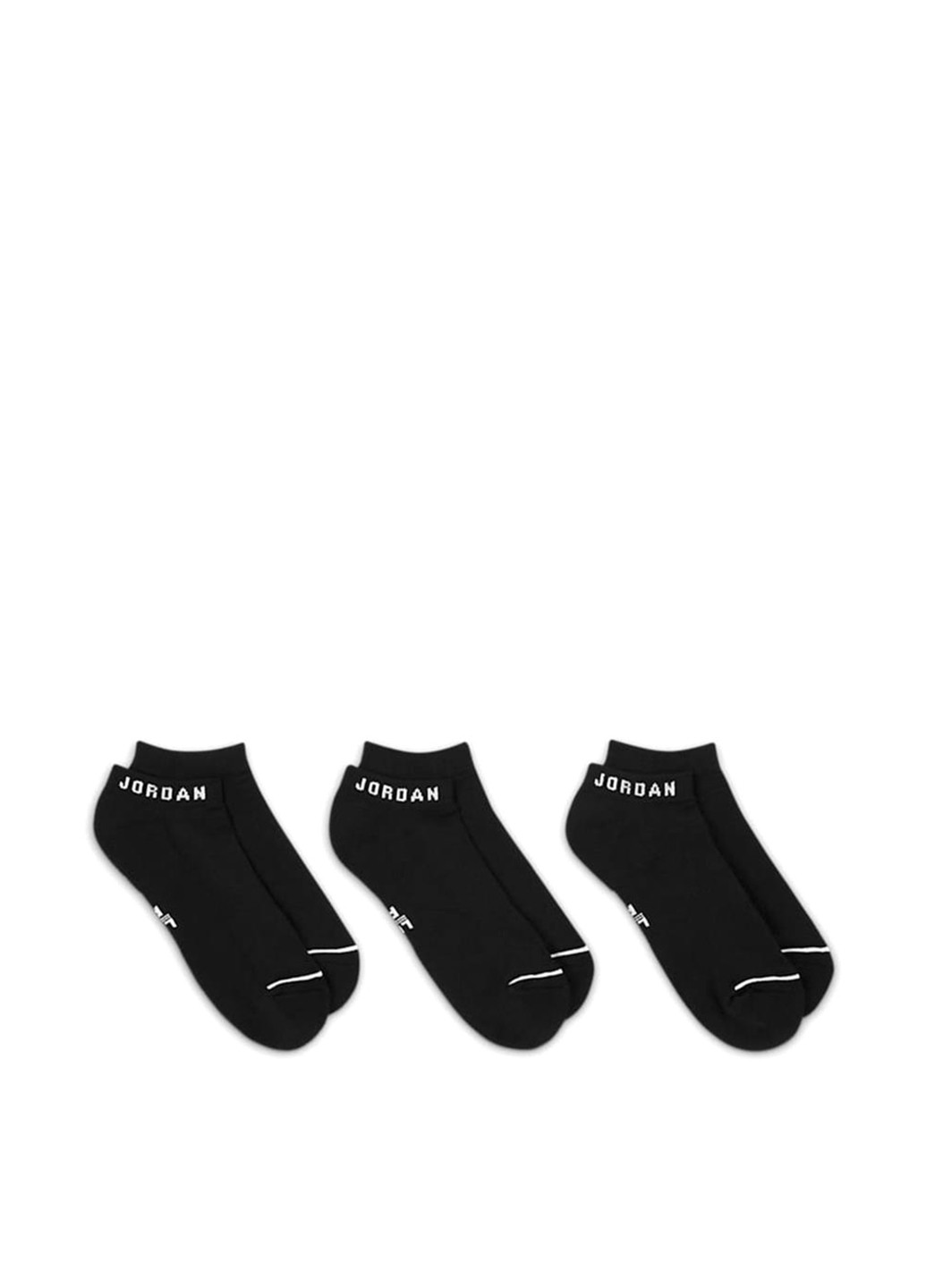 Чорно-білі шкарпетки everyday no-show socks (3 пари) dx9656-010 Jordan логотипи (328004744)