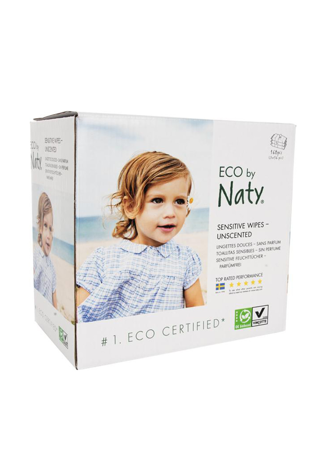 Влажные салфетки ЭКО без запаха (168 шт.) Naty (132308514)