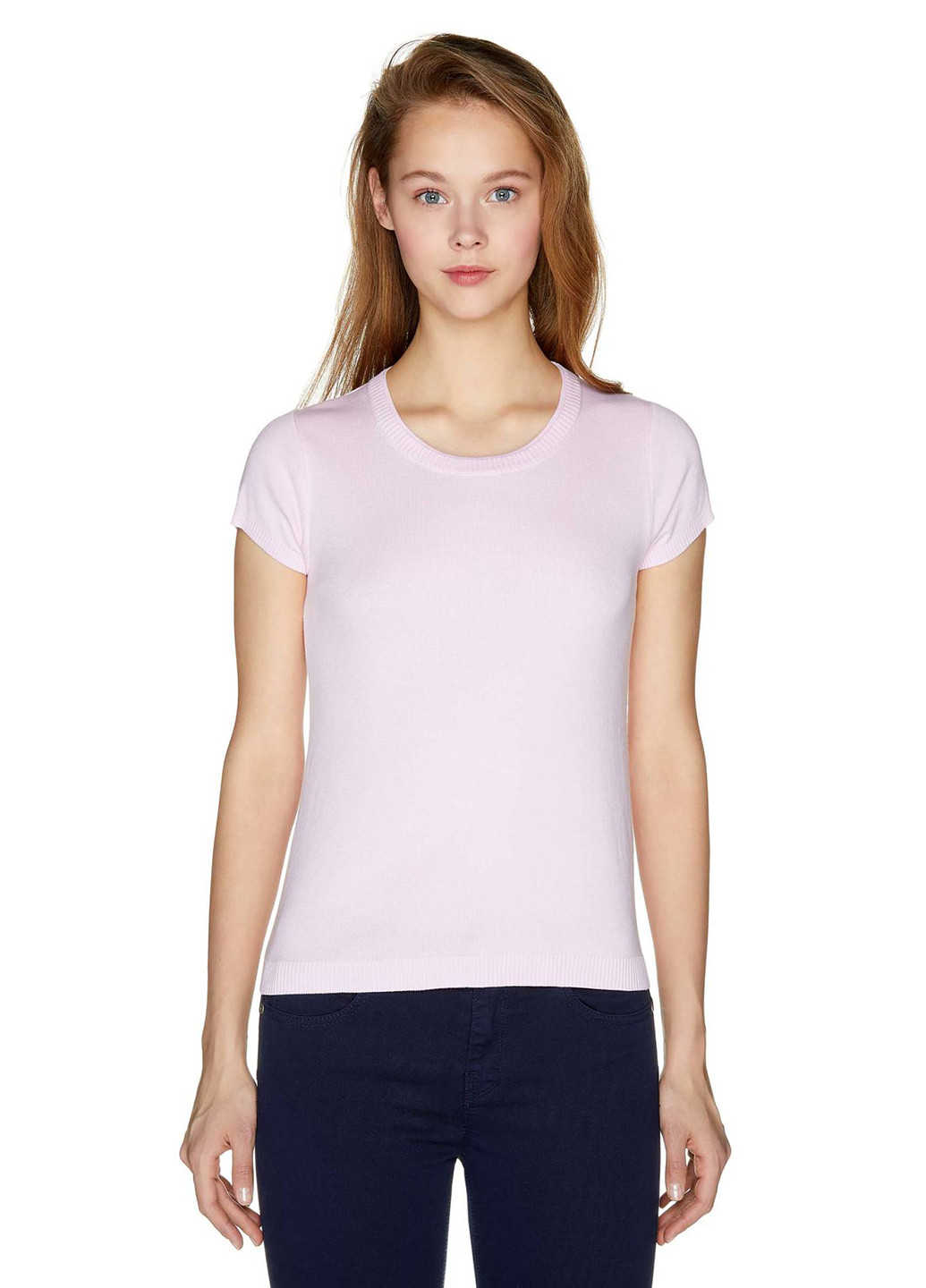 Светло-розовая демисезон футболка с коротким рукавом United Colors of Benetton