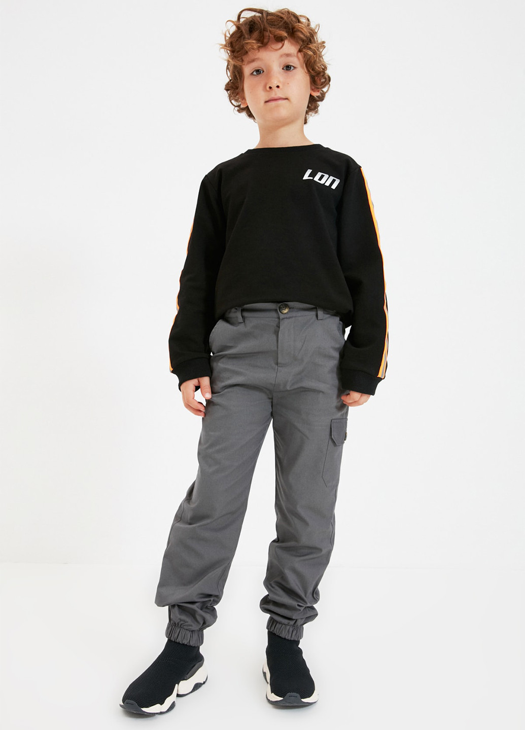 Темно-серые кэжуал демисезонные брюки карго Trendyol