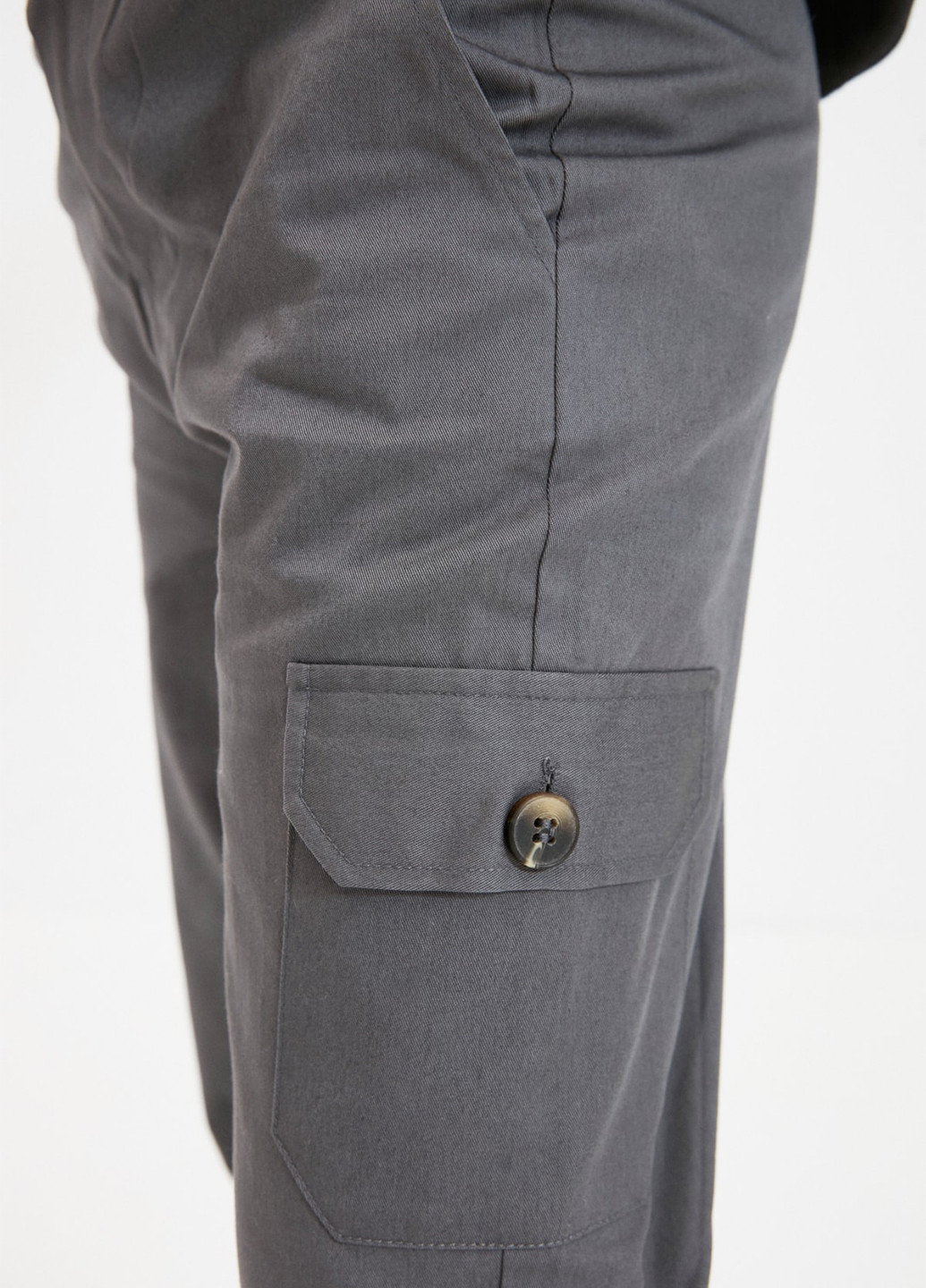 Темно-серые кэжуал демисезонные брюки карго Trendyol