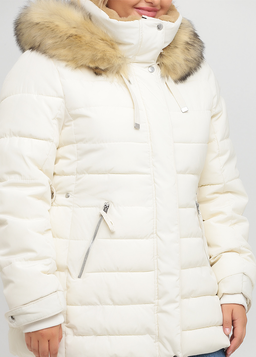 Белая зимняя куртка Zara