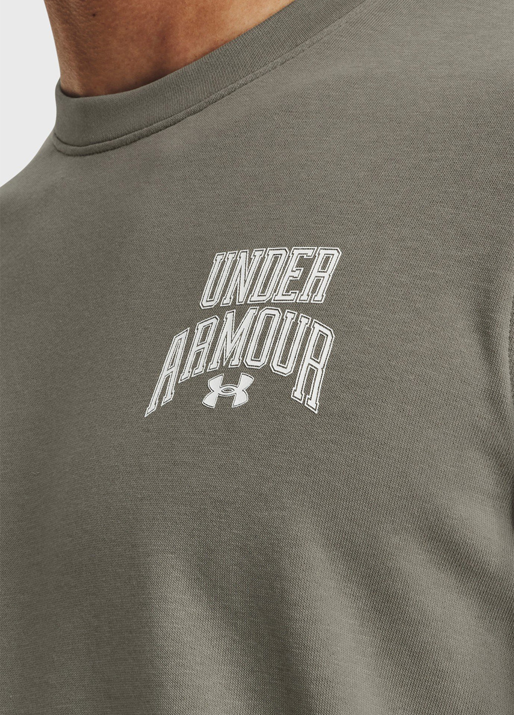 Світшот Under Armour - Прямий крій логотип темно-сірий спортивний бавовна, трикотаж - (263206985)