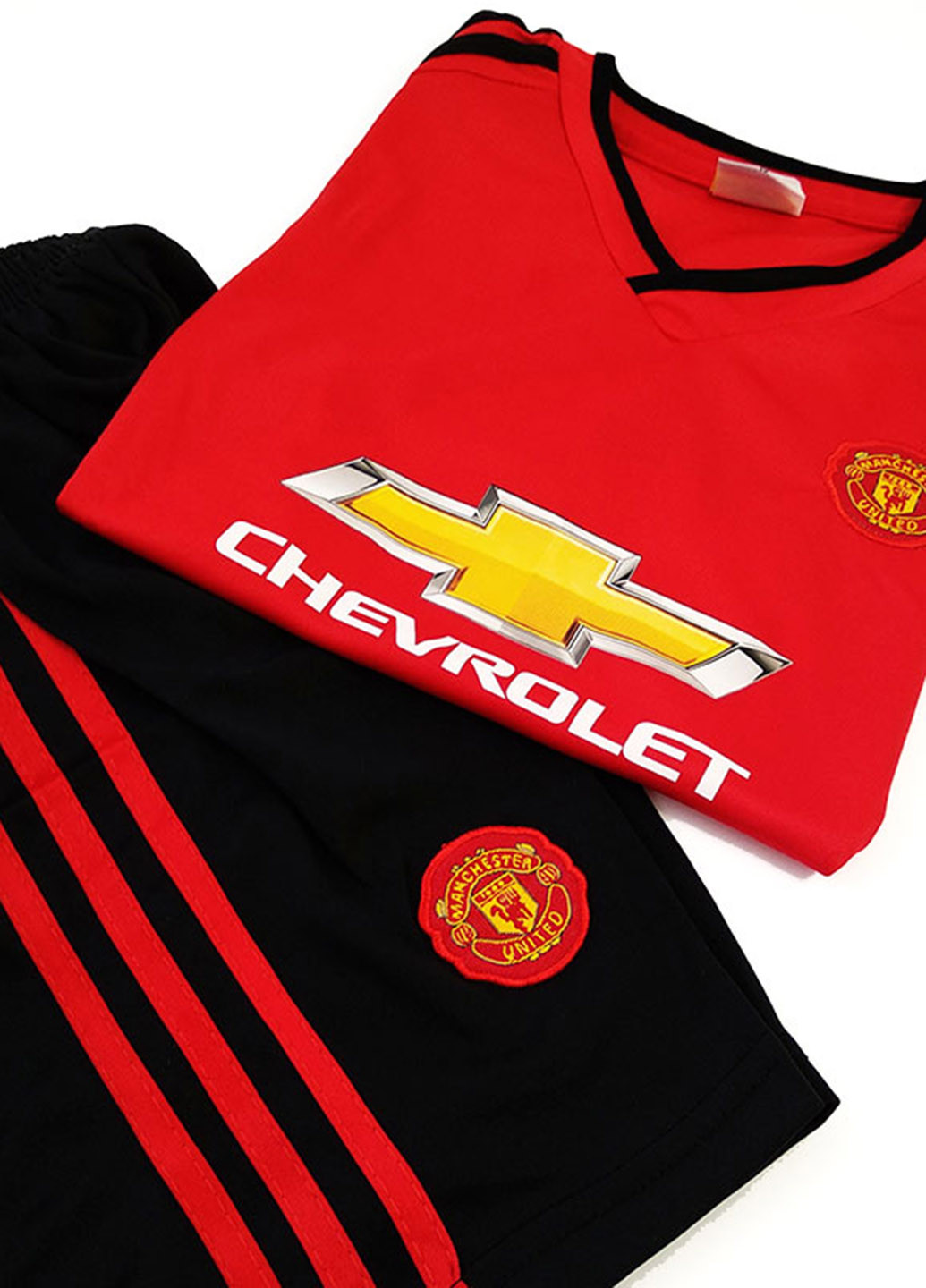 Червоний літній футбольна форма (футболка, шорти) з шортами No Brand