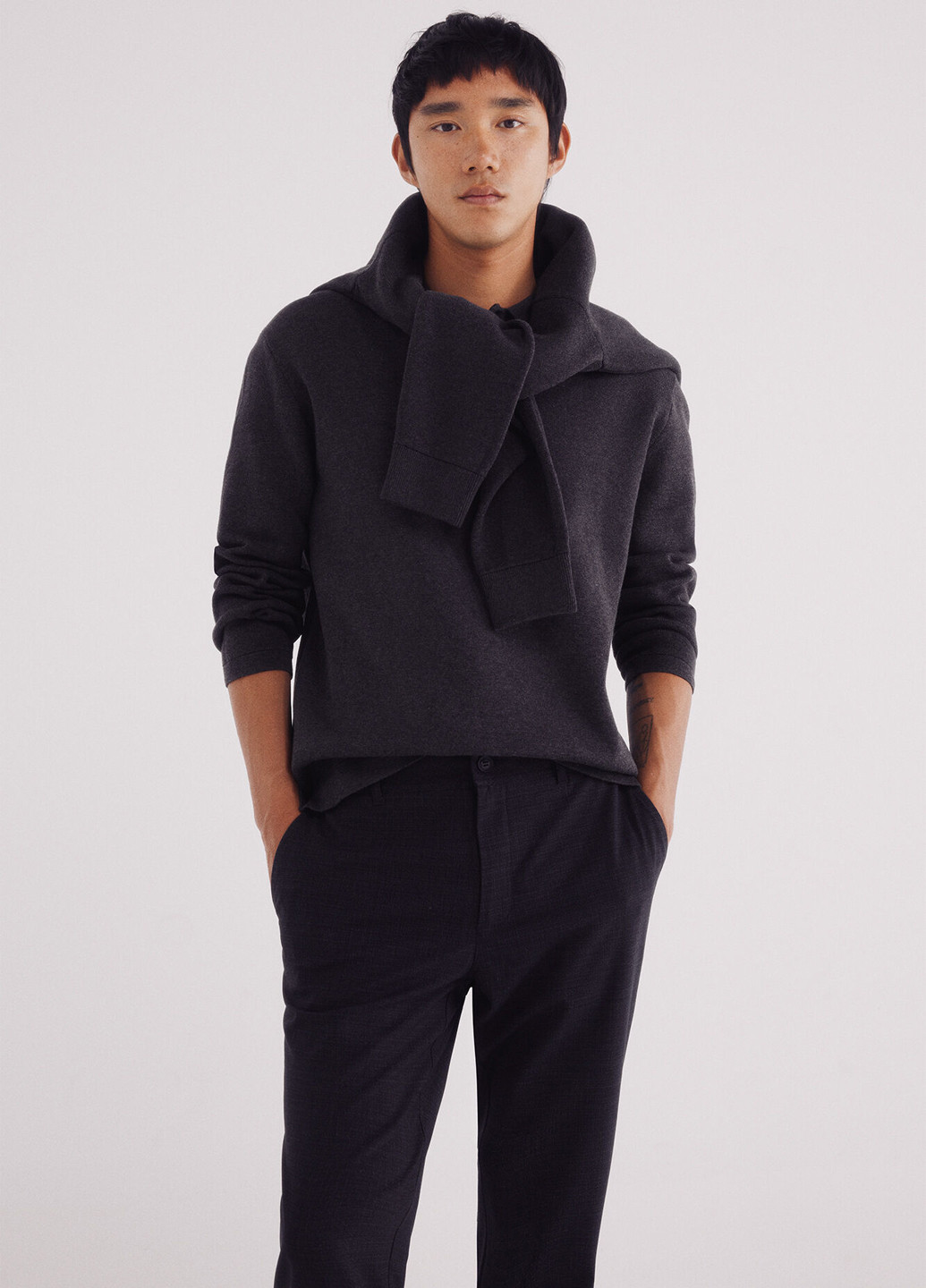 Темно-серые классические, кэжуал демисезонные классические брюки Springfield