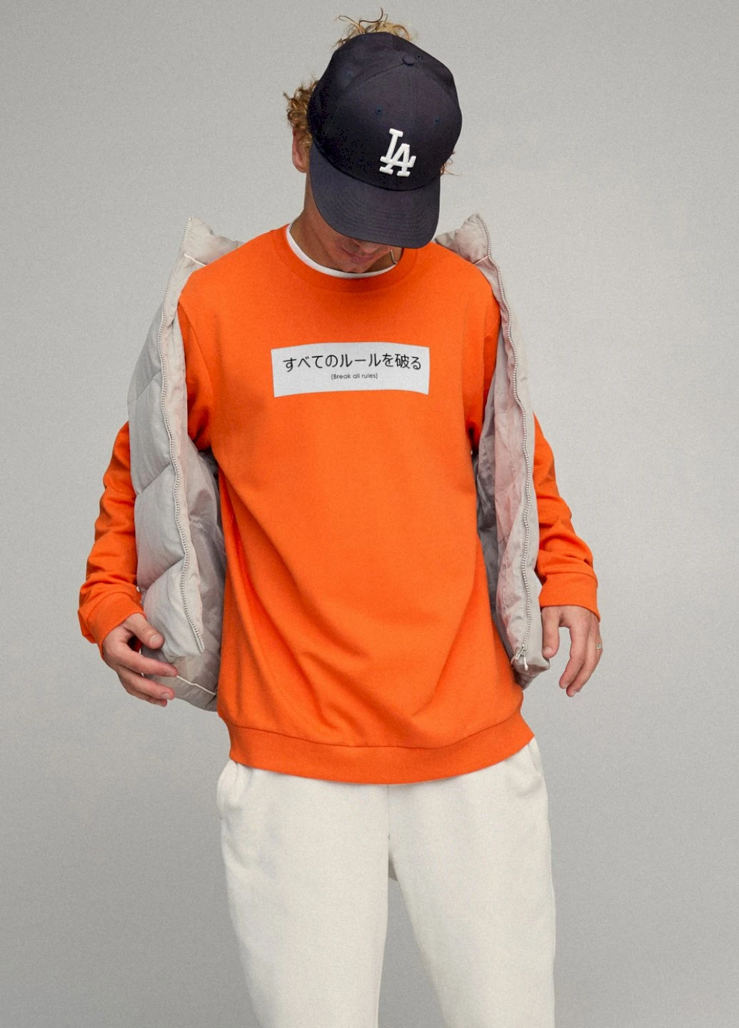 Оранжевый свитшот мужской oversize /no flis/ YAPPI (252259253)