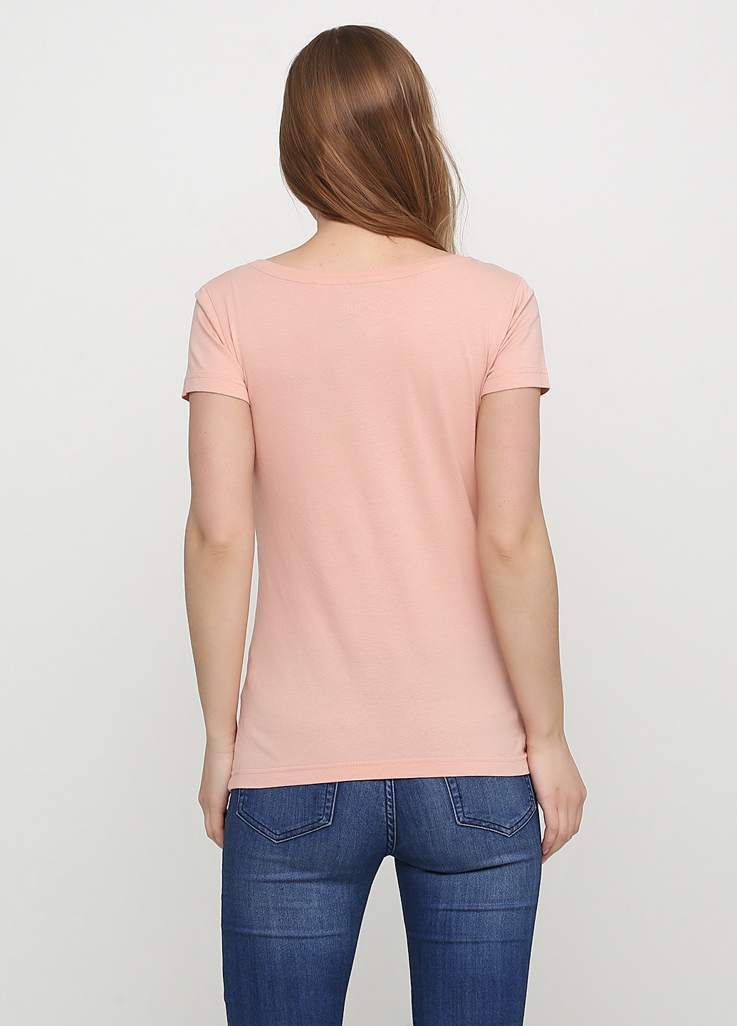Персиковая летняя футболка Colours