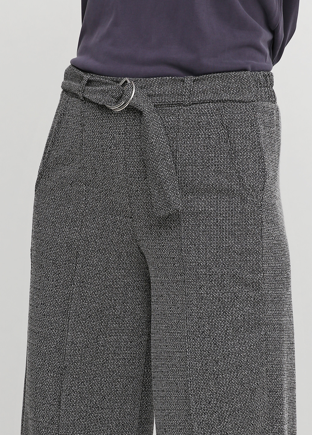 Грифельно-серые кэжуал демисезонные прямые брюки Bershka