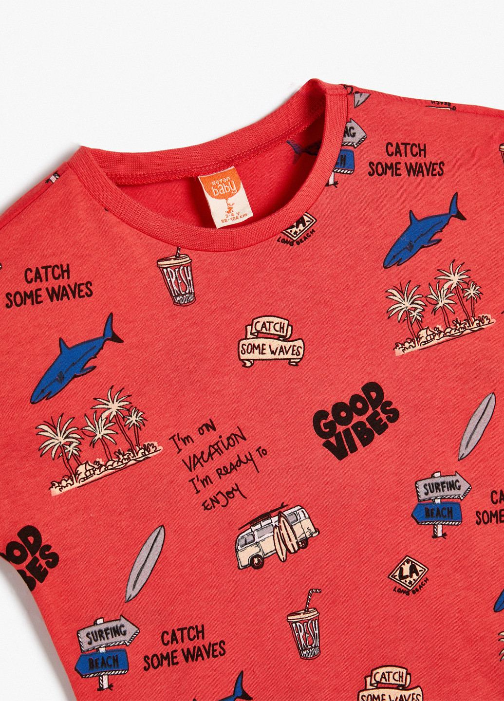 Чорна літня футболка KOTON