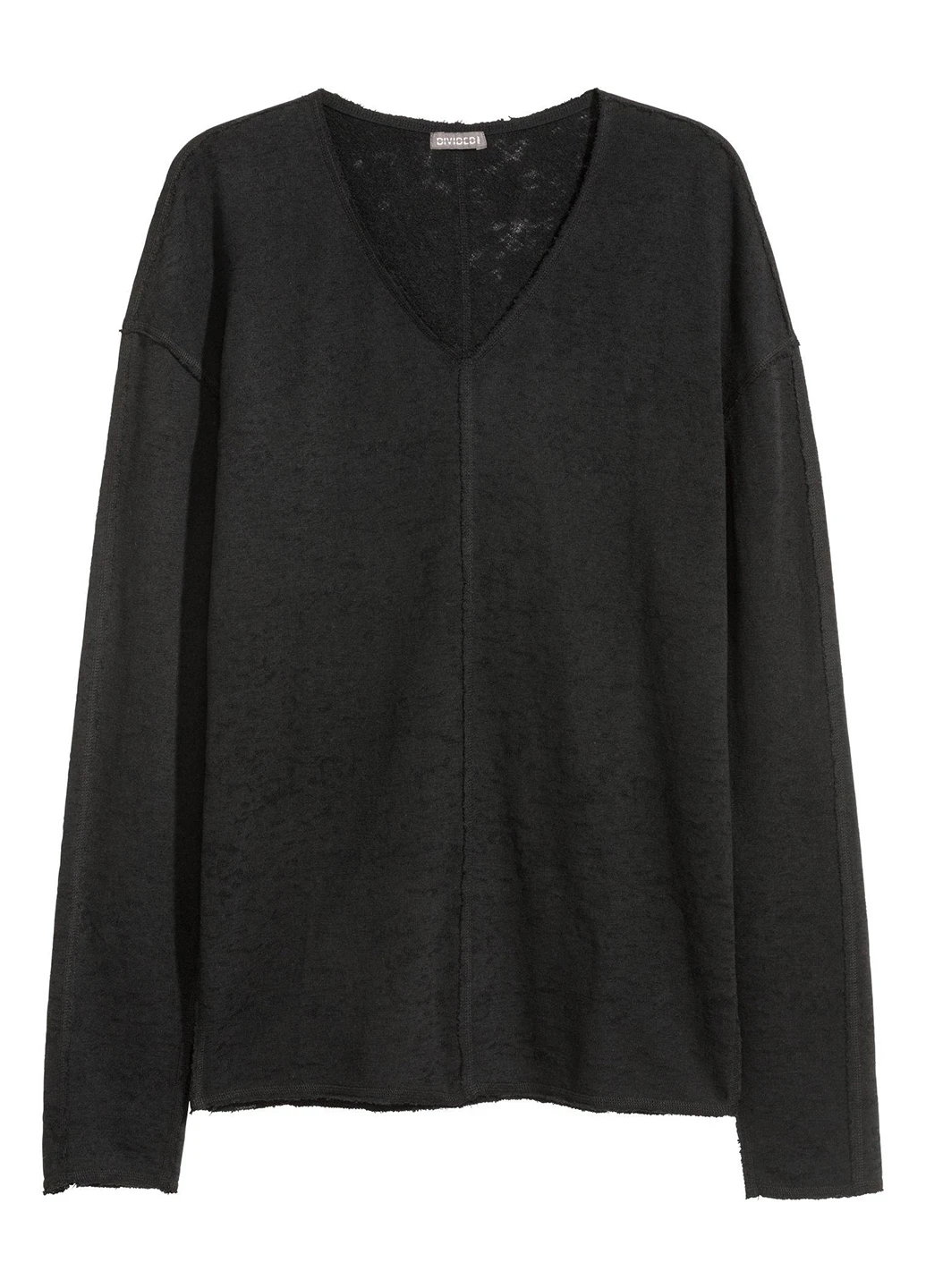 Черный лонгслив H&M