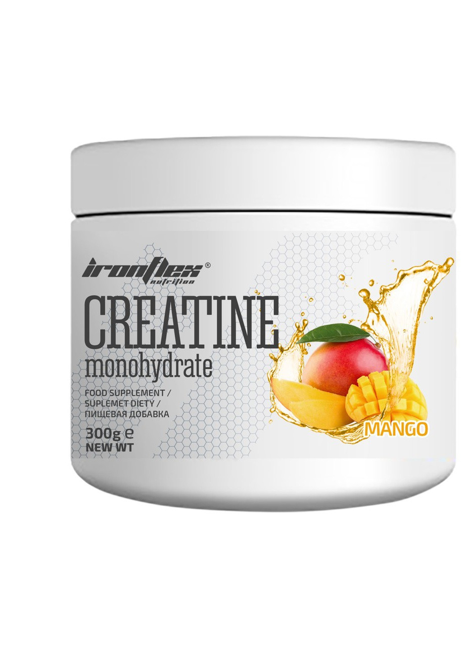 Креатин моногідрат IronFlex Nutrition Creatine Monohydrate 300 g (Mango) Iron Flex (254371732)