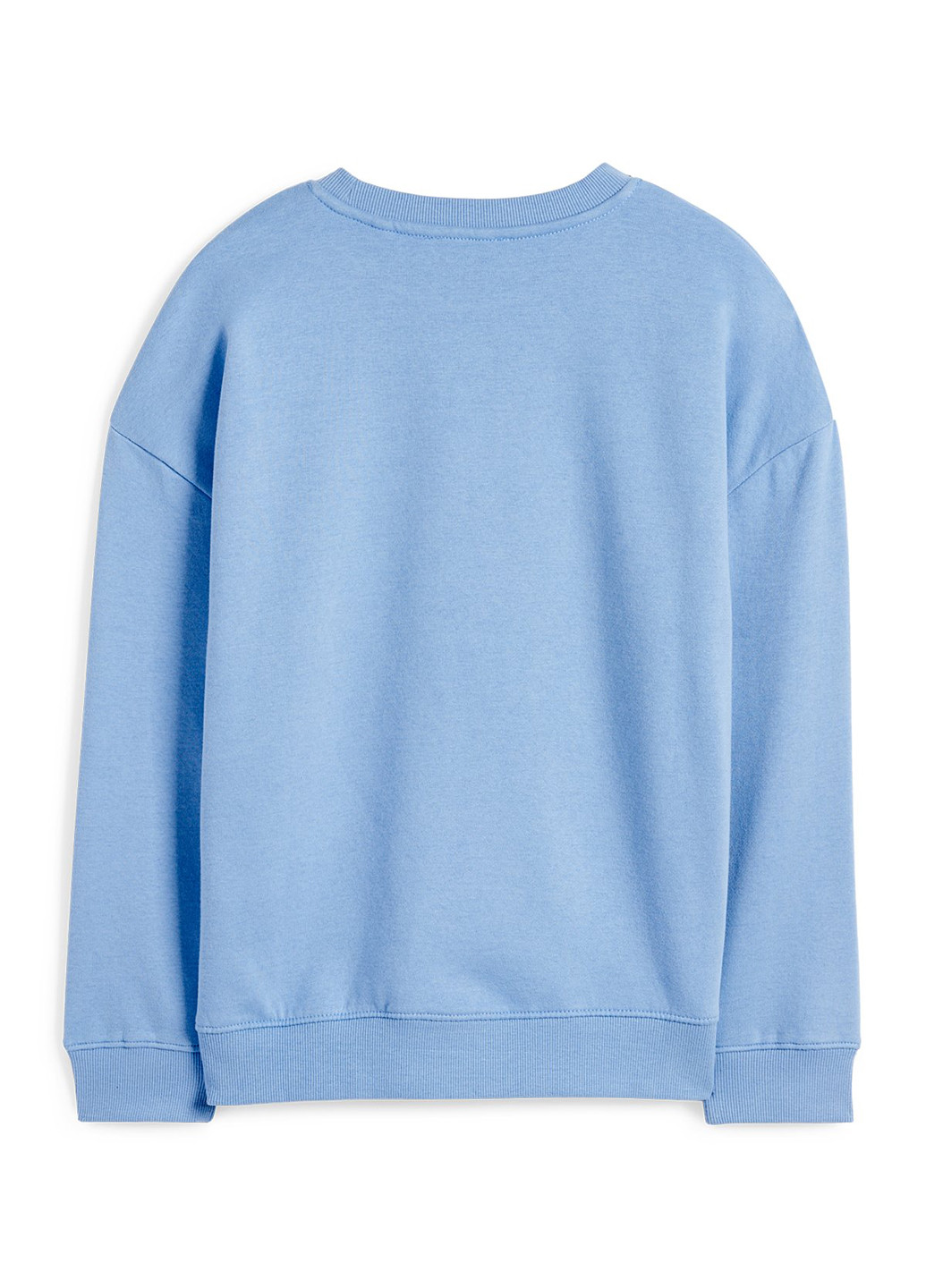 C&A світшот напис світло-синій спортивний, кежуал футер, бавовна