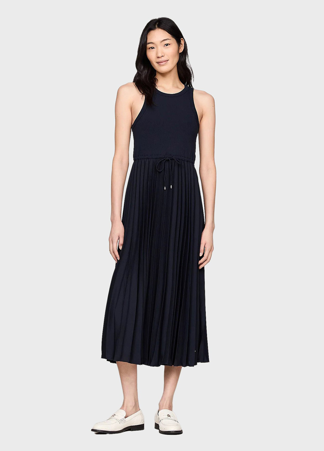 Темно-синя кежуал сукня плісована Tommy Hilfiger однотонна