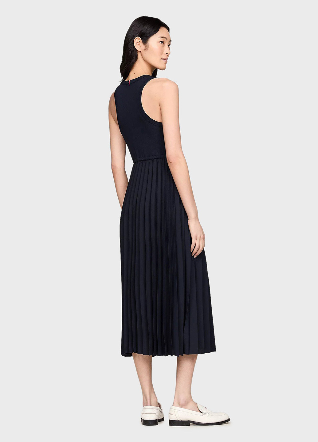 Темно-синя кежуал сукня плісована Tommy Hilfiger однотонна