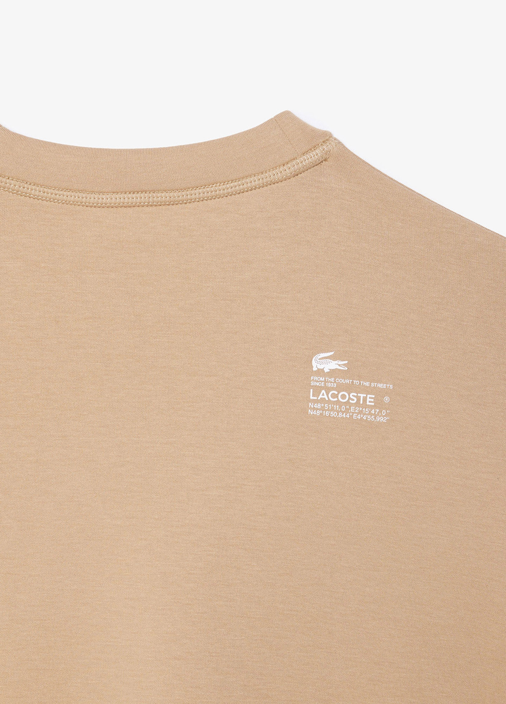 Бежевый свитшот Lacoste однотонный нашивки (363619916)