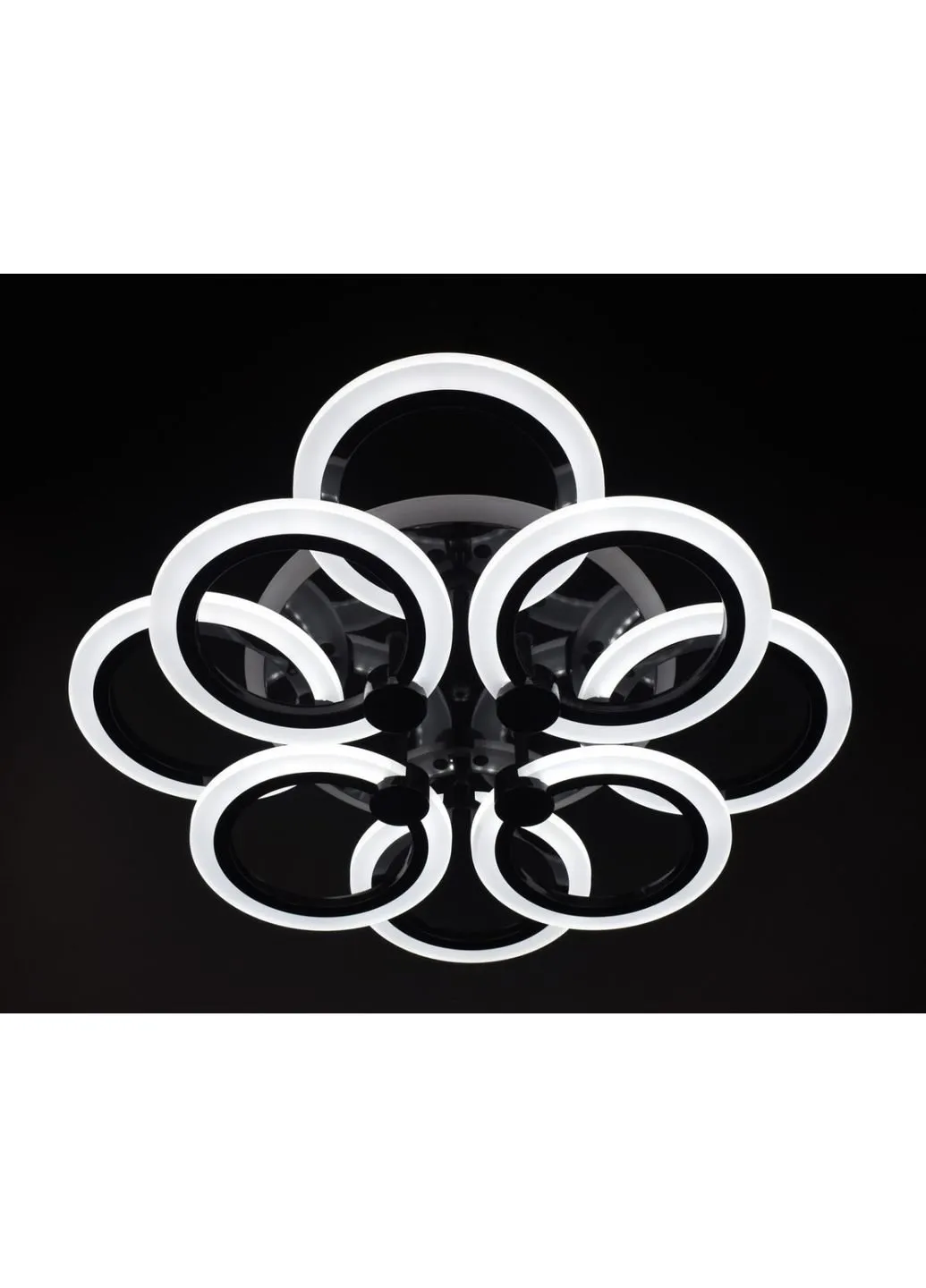 Люстра потолочная LED с пультом A2374/4+4S-RGB-bk Черный 11х45х54 см. Sunnysky (253629342)