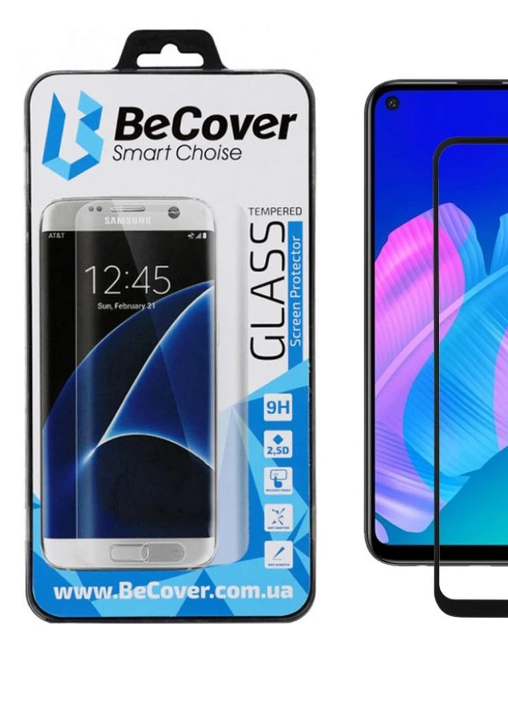 Скло захисне Huawei P40 Lite E Black (704825) BeCover (203978575)