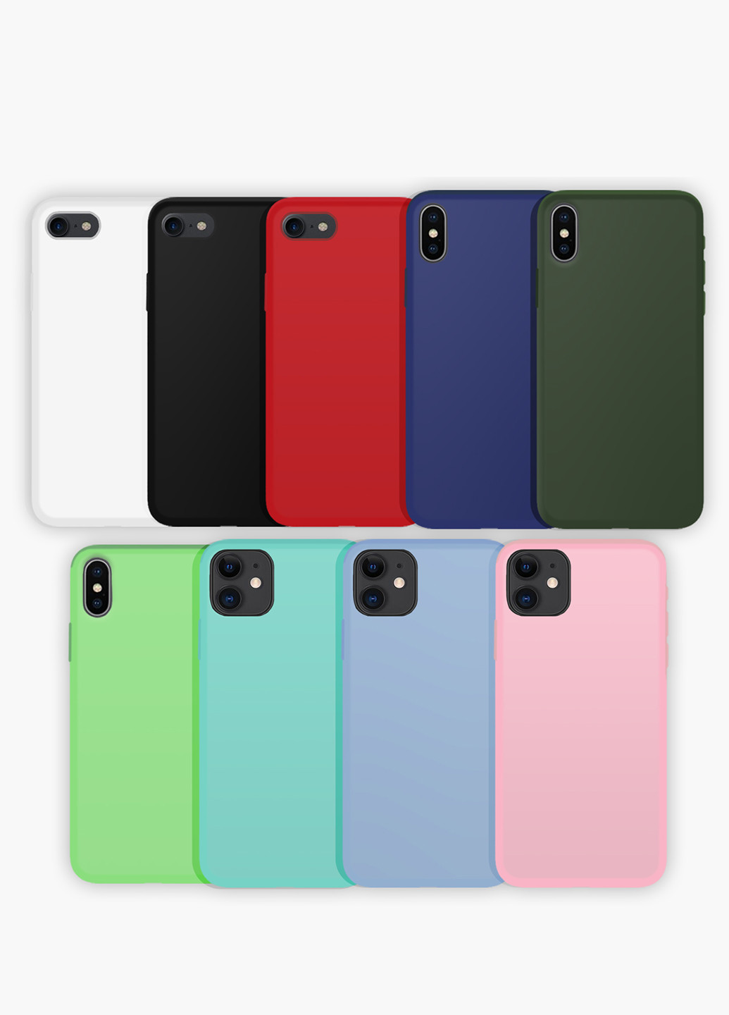 Чехол силиконовый Apple Iphone X Авокадо Фитнес (Avocado Fitness) Белый (6129-1394) MobiPrint (219537090)
