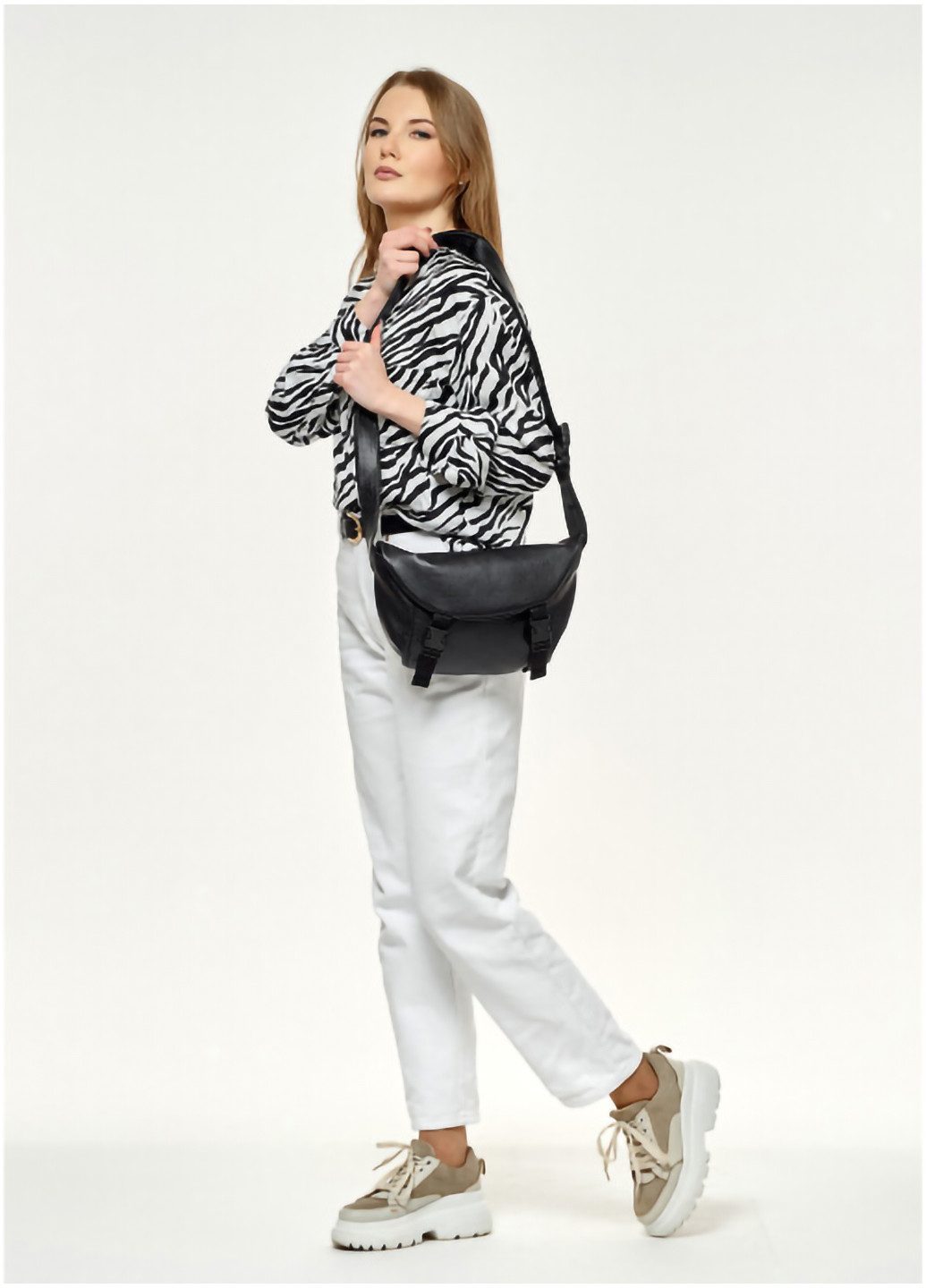 Жіноча сумка на пояс (бананка) 33х22х7 см Sambag (253173850)