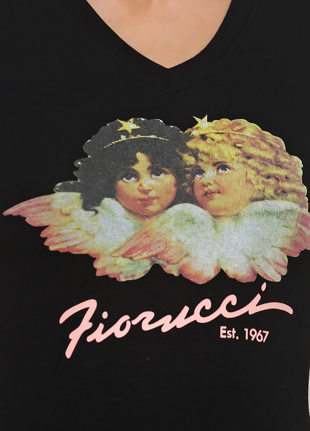 Черная летняя футболка Fiorucci