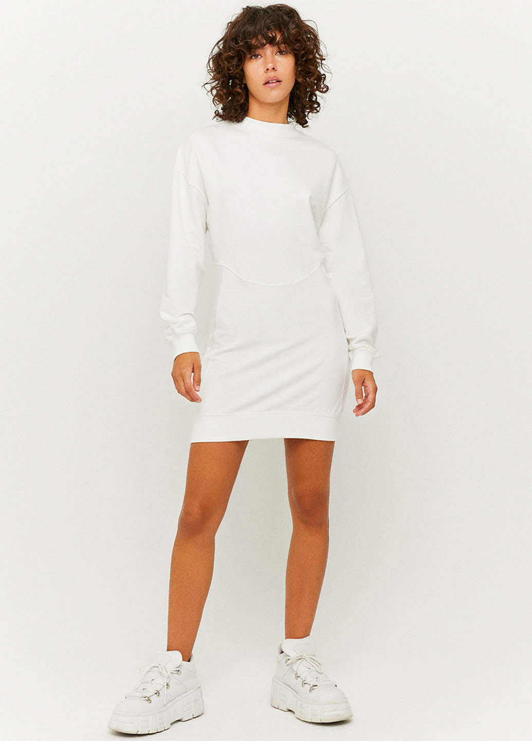 Білий кежуал сукня сукня-світшот Tally Weijl однотонна