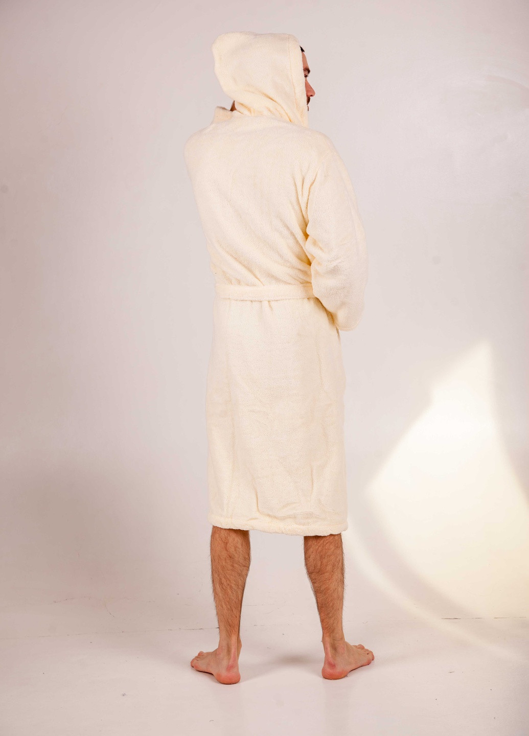 Халат махровий Bella, MicroCotton, однокольоровий, кремовий, розмір XXL (3800980992725) Bulgaria-Tex (251707697)