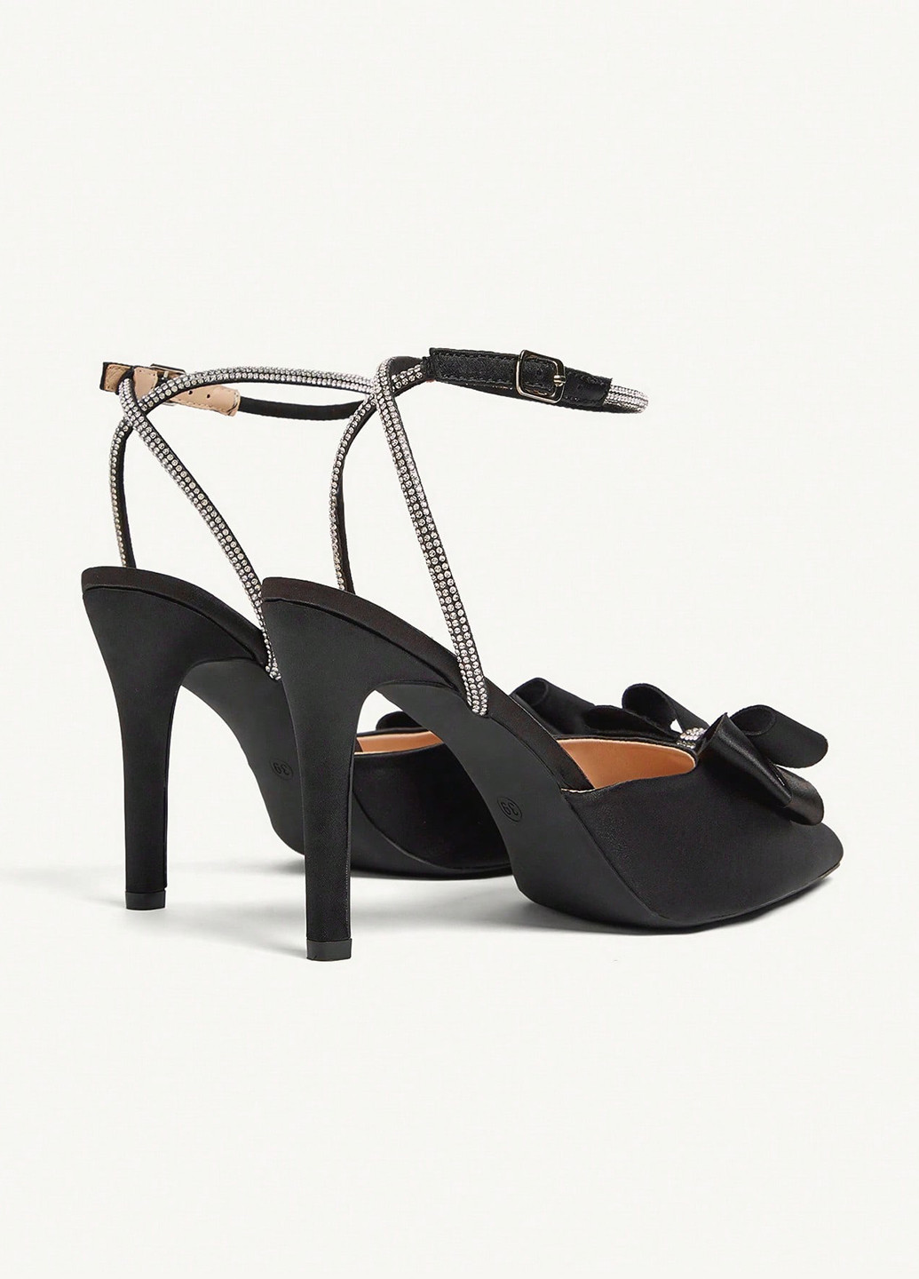 SHEIN Туфлі анкл страп чорний з текстиль, китай — демісезон (367003774)