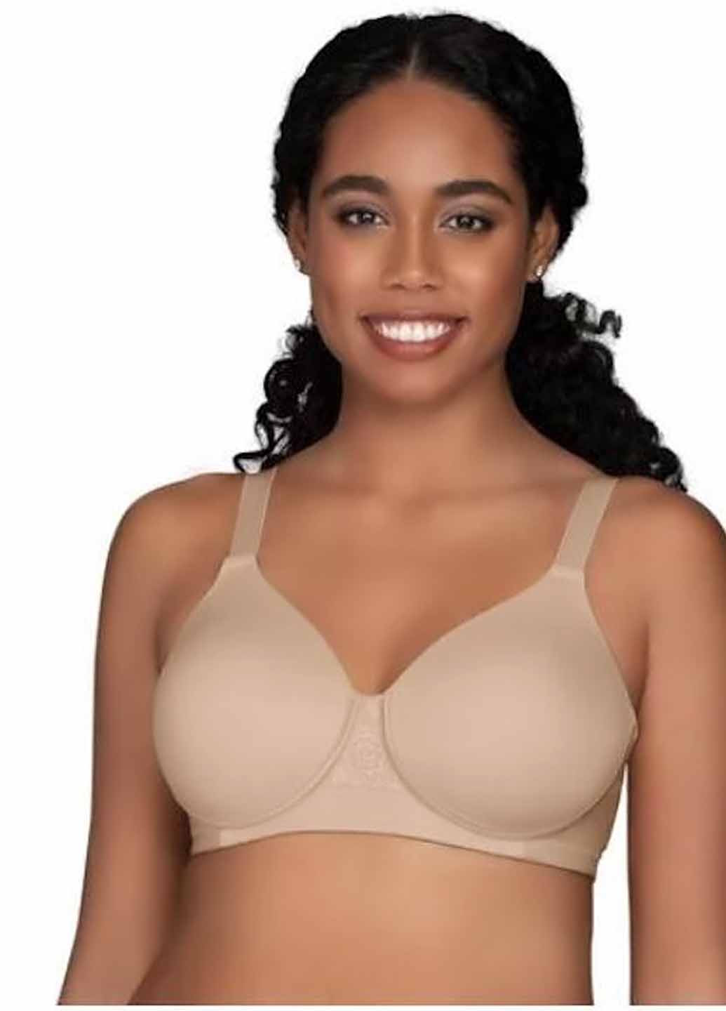 Бежевий мінімайзер бюстгальтер Vanity Fair без кісточок поліестер