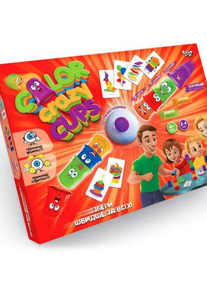 Настільна розважальна гра "Color Crazy Cups" укр Danko Toys (255678848)