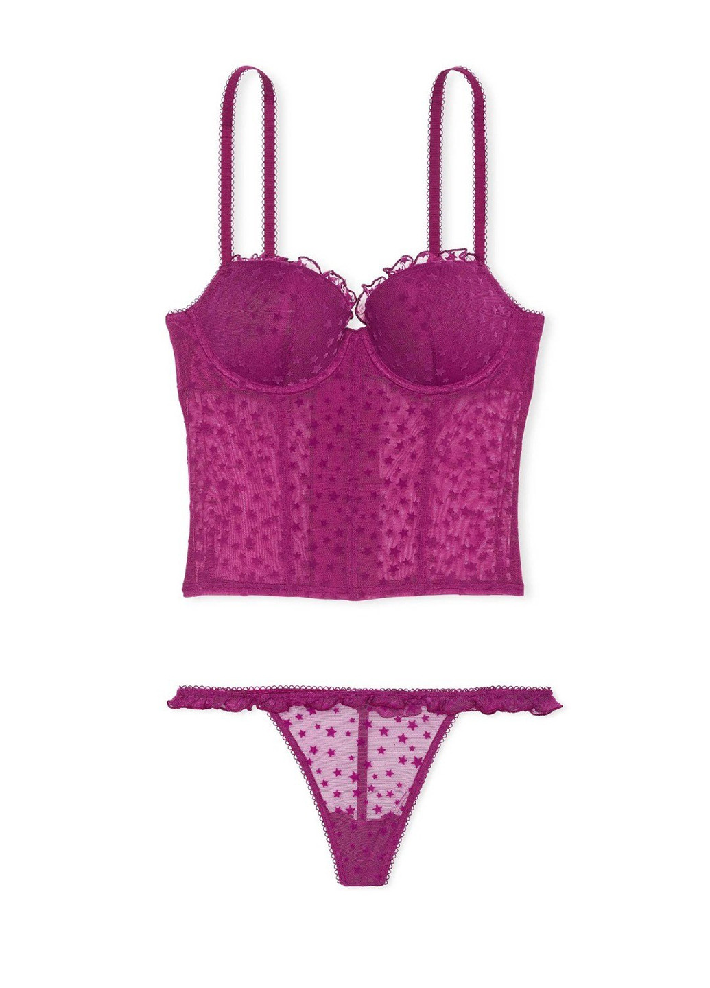 Фиолетовый демисезонный комплект (топ, трусики) Victoria's Secret