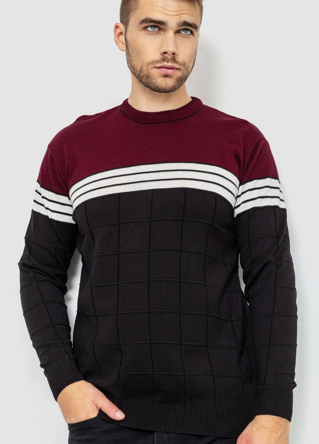 Комбинированный демисезонный свитер джемпер Ager