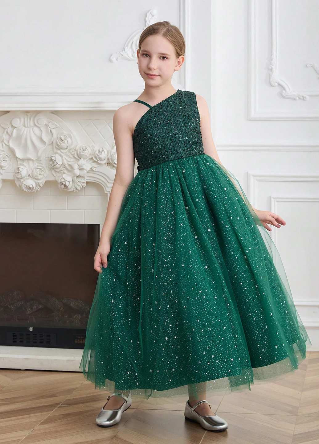 Зелёное платье SHEIN (367803030)