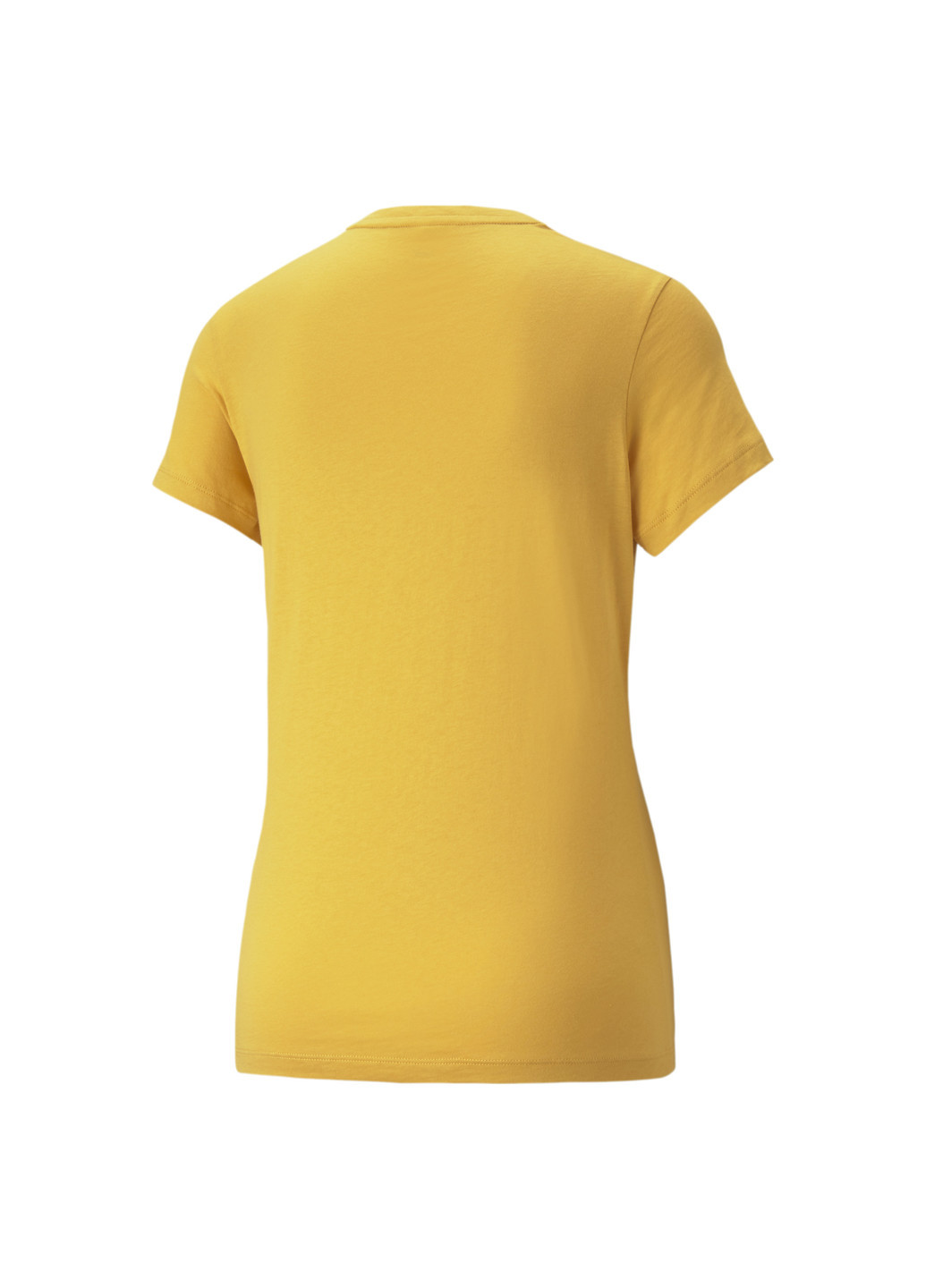 Желтая всесезон футболка essentials logo women's tee Puma