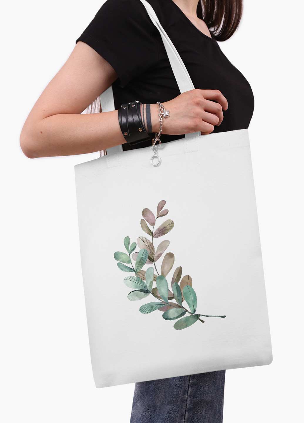 Еко сумка шоппер біла Екологія (Ecology) (9227-1332-WT2) Еко сумка шоппер біла 41*35 см MobiPrint шопер персонаж біла кежуал