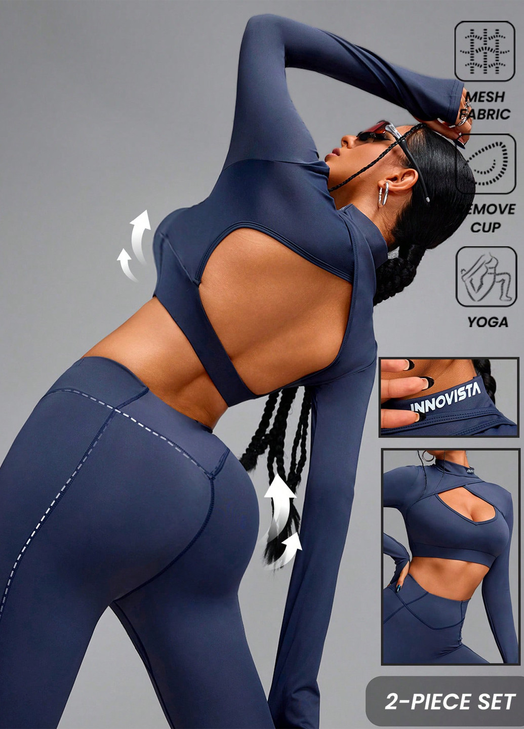 Спортивный костюм (топ, штаны) SHEIN (332389646)