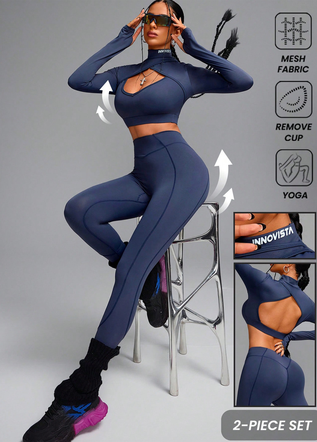 Спортивный костюм (топ, штаны) SHEIN (332389646)