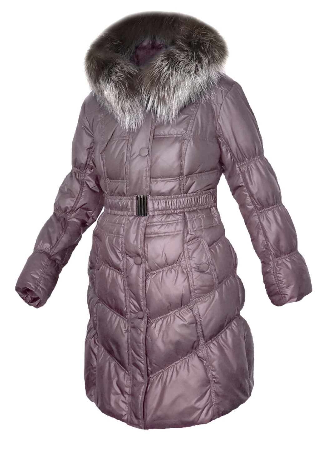 Темно-фиолетовый зимний Пуховик City Classic