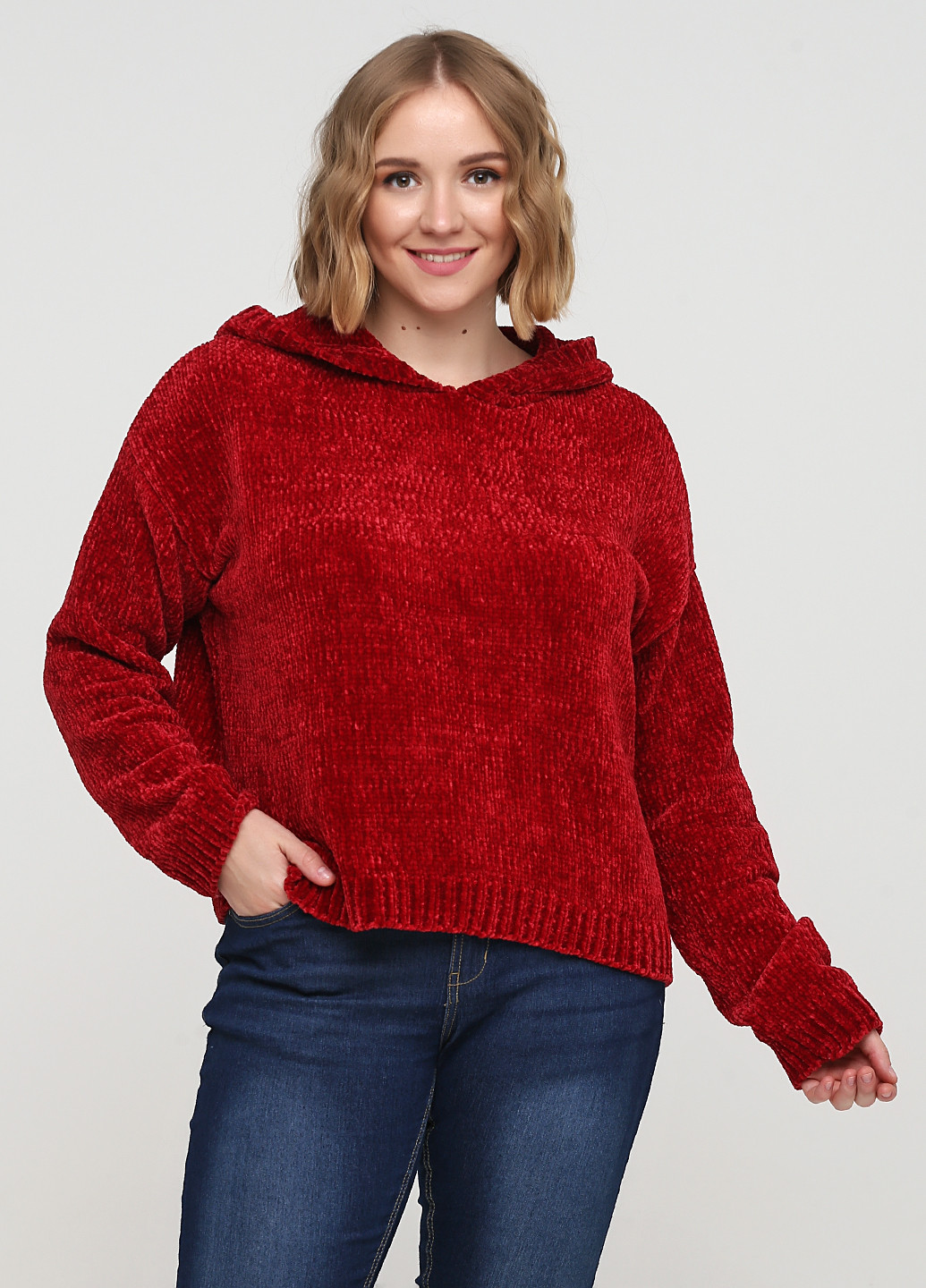 Темно-красный демисезонный свитер CHD